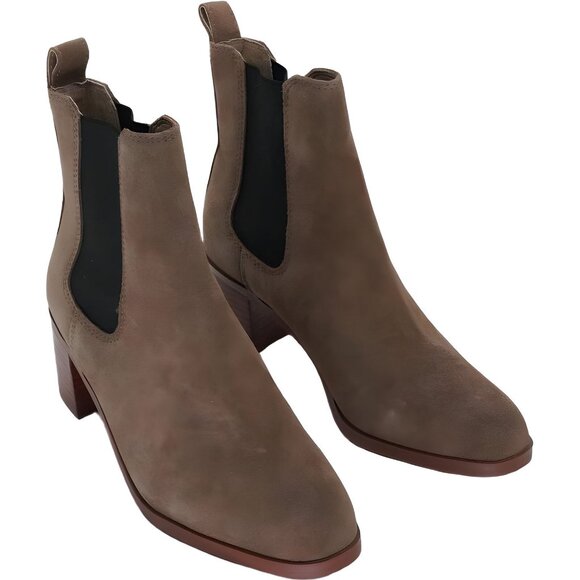 Steve Madden Rhiannon Chelsea Bootie Brown/Black Suede Size 8 M - Picture 4 of 6